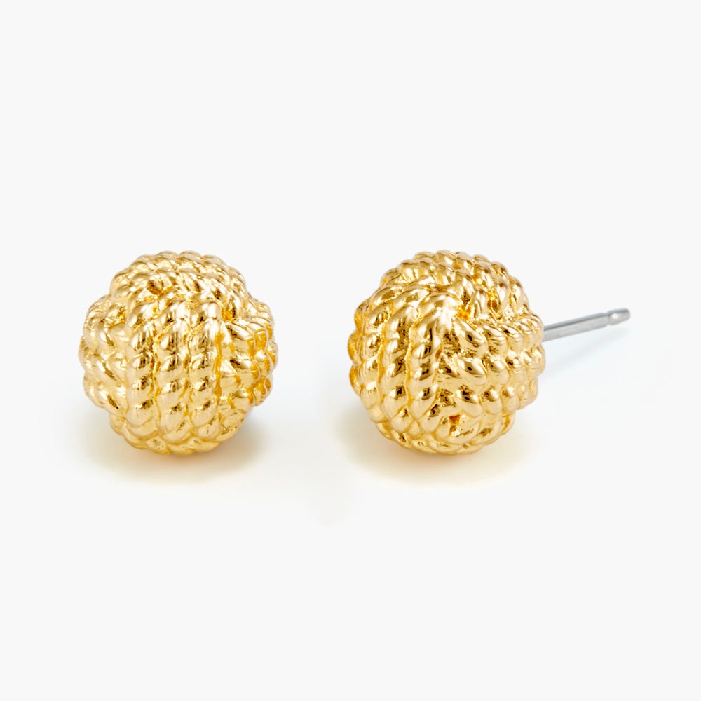 Monkey Fist Earrings 14kt gold dipped | patsykane